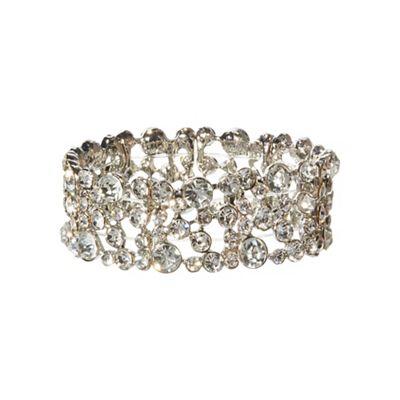 Silver leah crystal bracelet